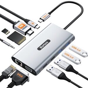 USB C Hub, 11 in 1 USB C Docking Station